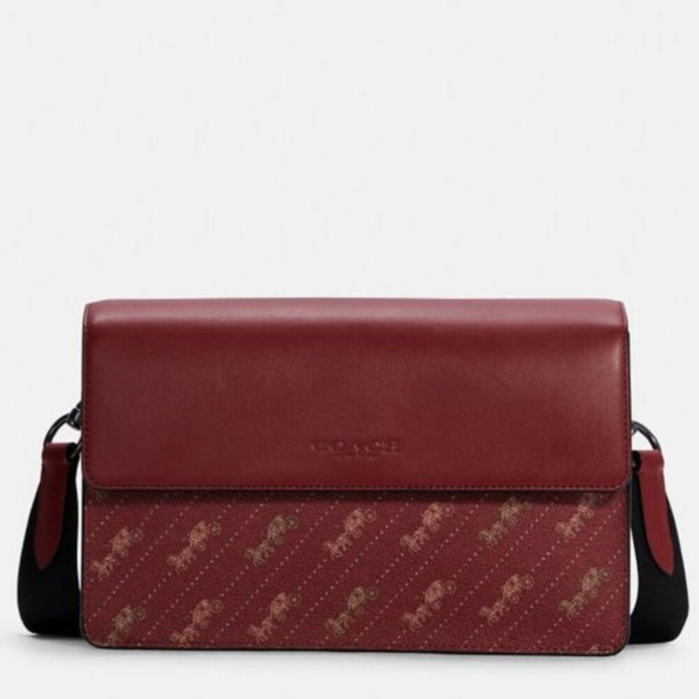 COACH Crossbody With Horse And Carriage Dot Print Unisex